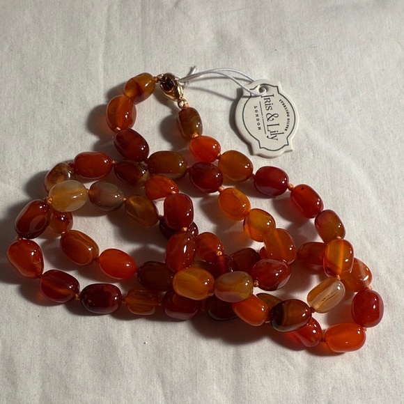 NEW 925 ST SILVER & GENUINE GEMSTONE
LONG NECKLACE - Picture 4 of 4